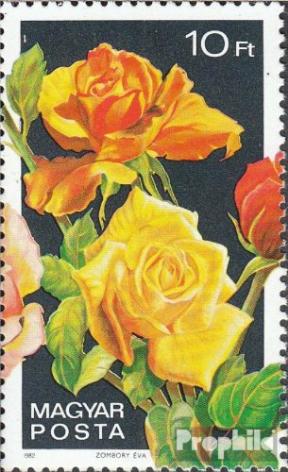 Ungarische Rosenbriefmarke 1982